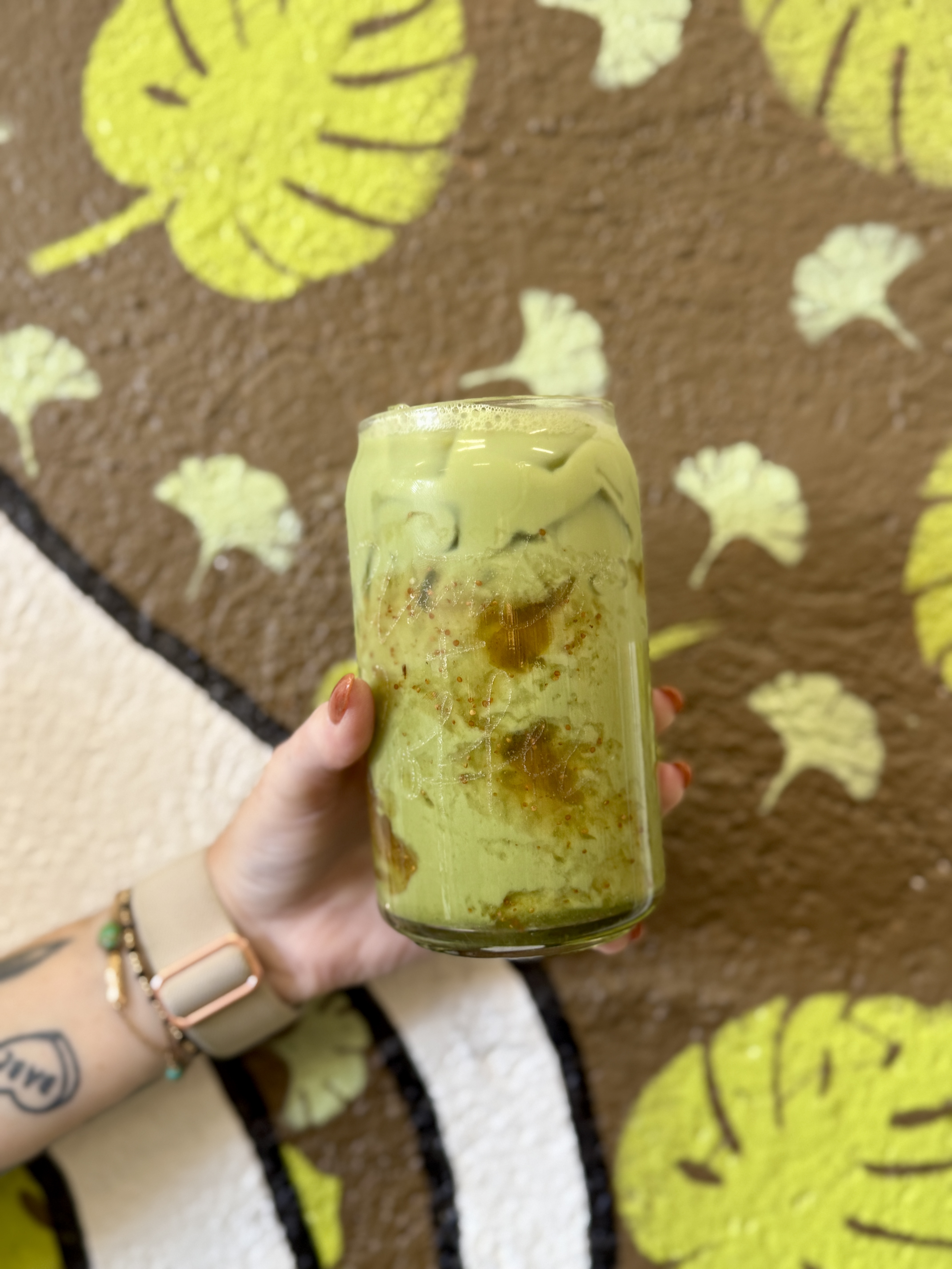 Brown Sugar Fig Matcha Latte